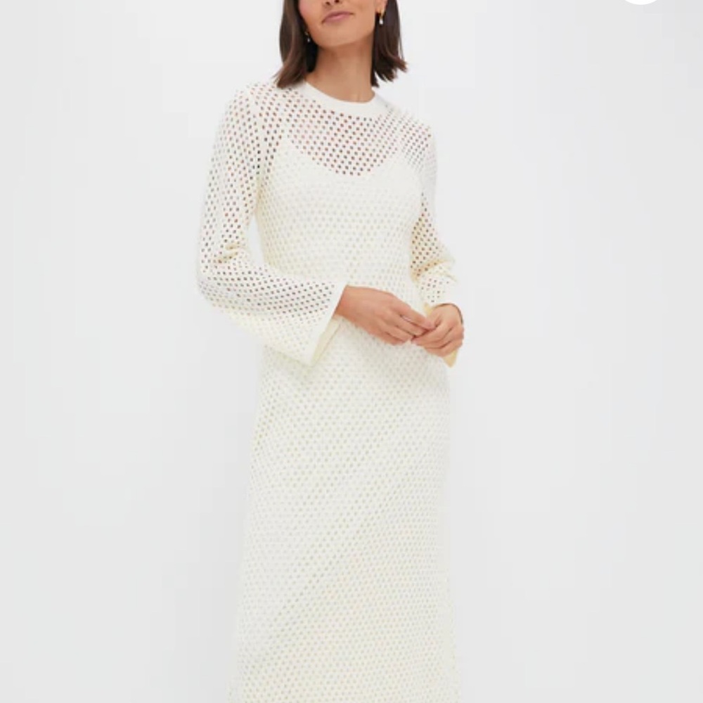 Tuckernuck Cream Sheath Dress with Bell Sleeves